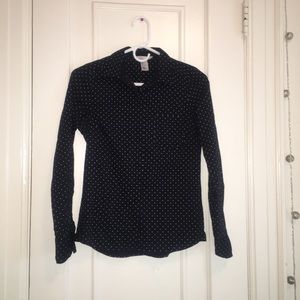 Polka dot button down